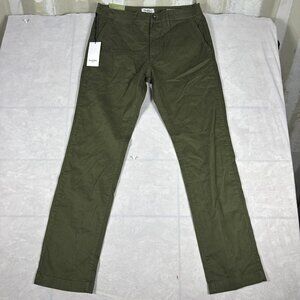 Goodfellow Chino Pants Mens Green Slim Fit Straight Leg Outdoor Size 32x32 NWT